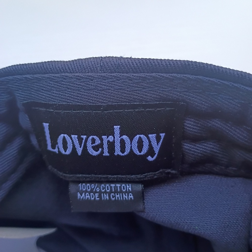 Aug11 Loverboy Navy Blue OSFA Snapback Cap Hat 100% Cotton White Lettering - Picture 6 of 7